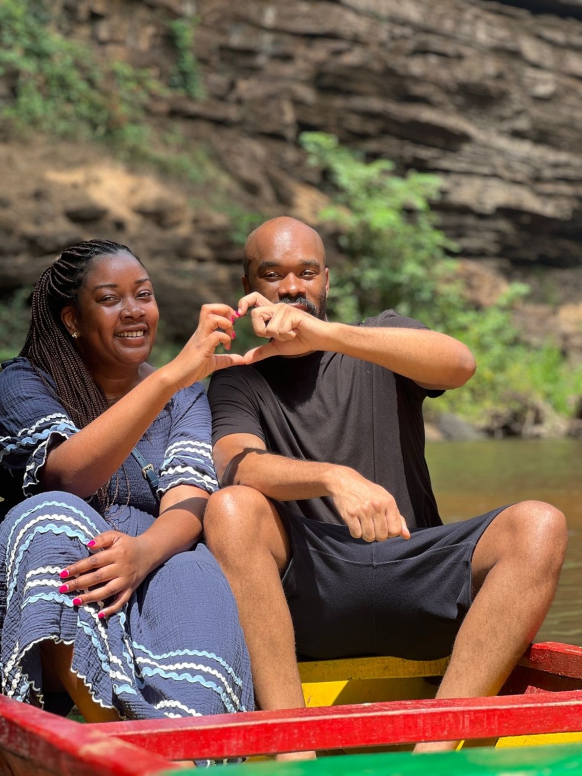 couple at boti waterfalls